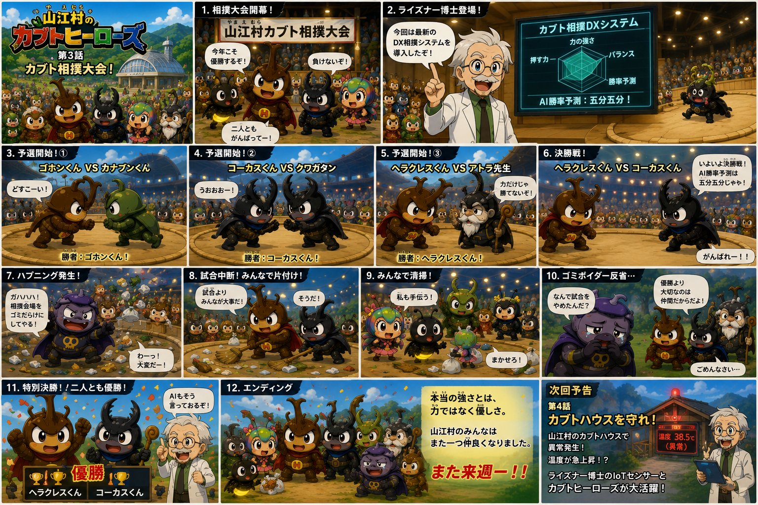 第3話 カブト相撲大会！